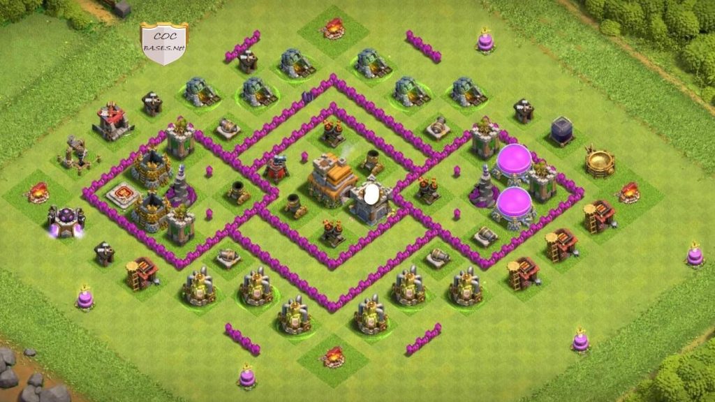 unbeatable th7 war base with link