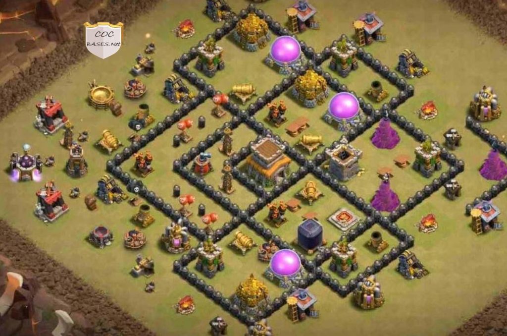 unbeatable th8 war base with link