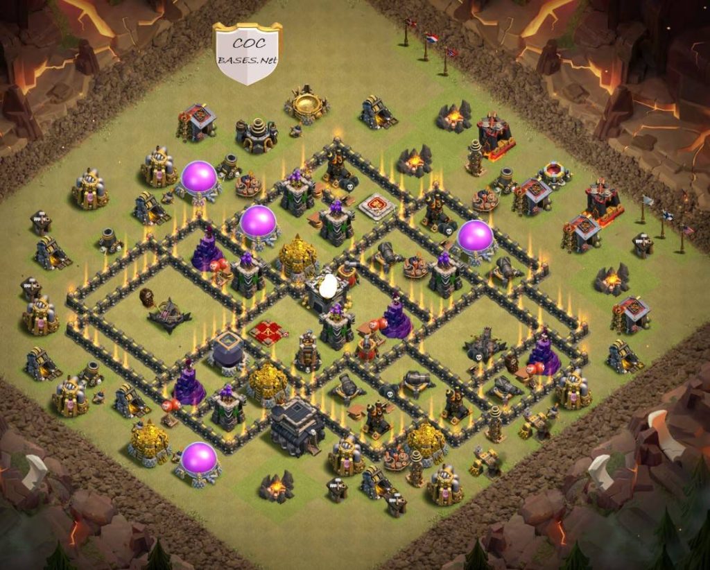 unbeatable th9 base with link war cwl