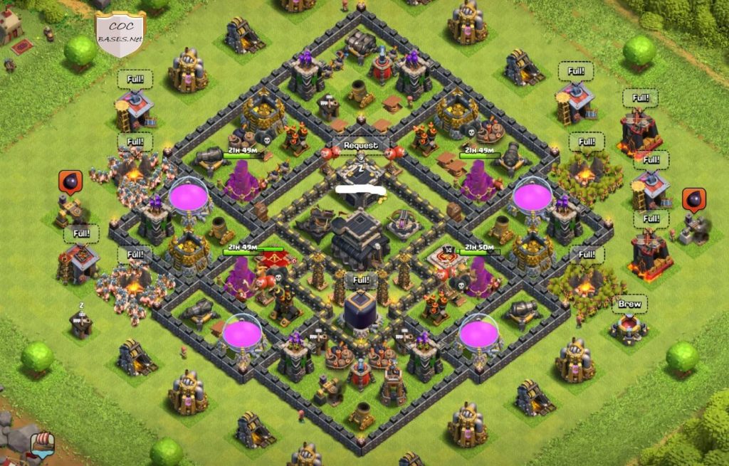 unbeatable th9 trophy base anti 3 star