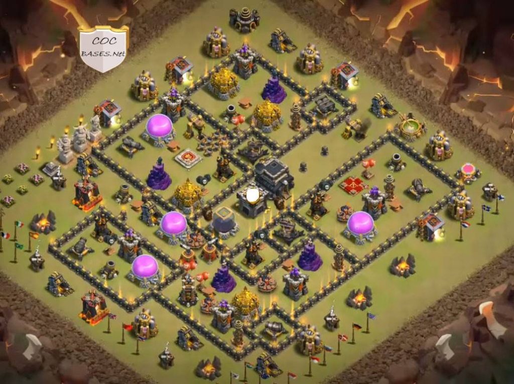 war layout clash of clans th9 base copy link