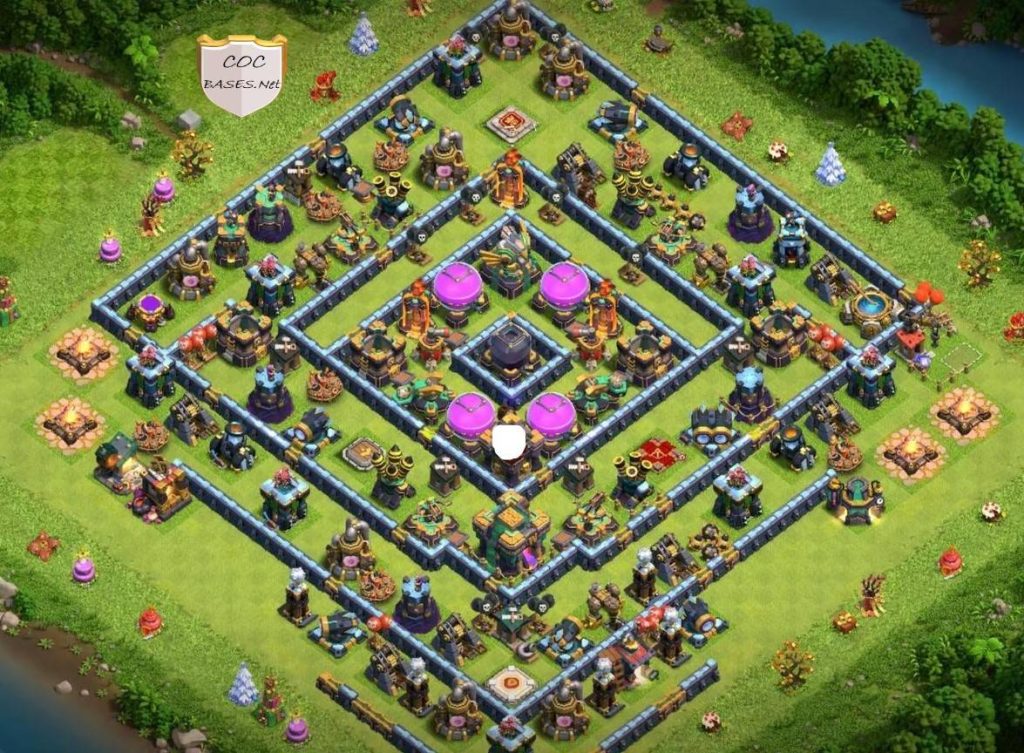 COC th14 Hybrid Base Layout 2023