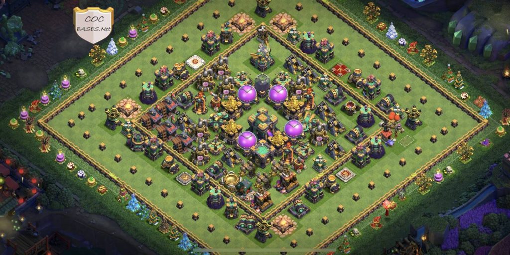 COC th14 Hybrid Base Layout Link Anti Electro Dragons