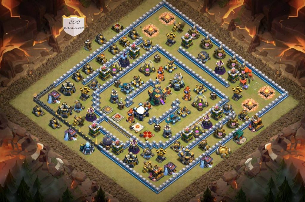 clan war league th14 base with link