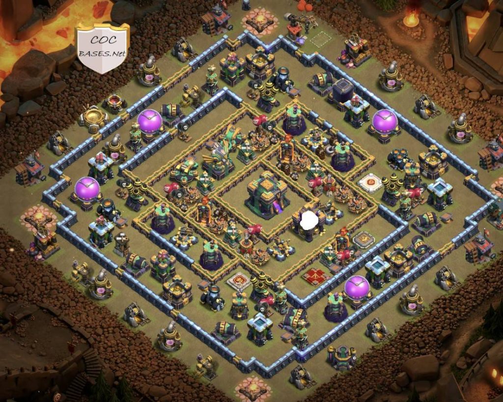 clash of clans anti 3 stars design town hall 14 trophy