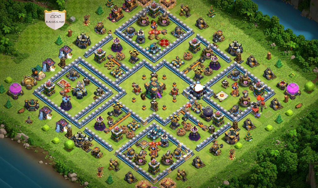 clash of clans anti everything trophy layout link level 14