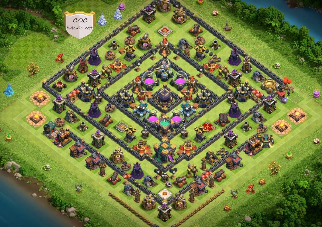 clash of clans farming loot protection th14 layout link