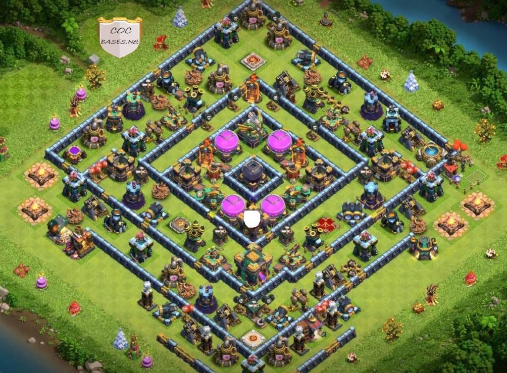 clash of clans farming loot protection th14 layout with link
