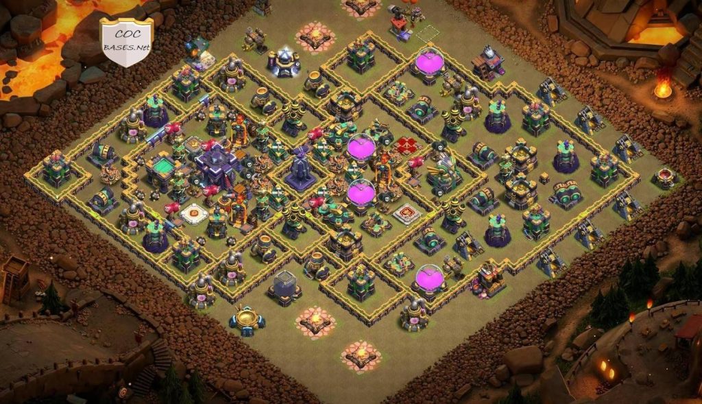 clash of clans farming loot protection th15 base photos