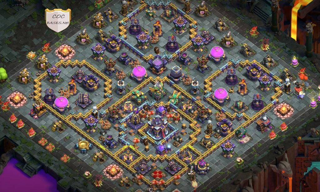 clash of clans farming loot protection th15 base with link