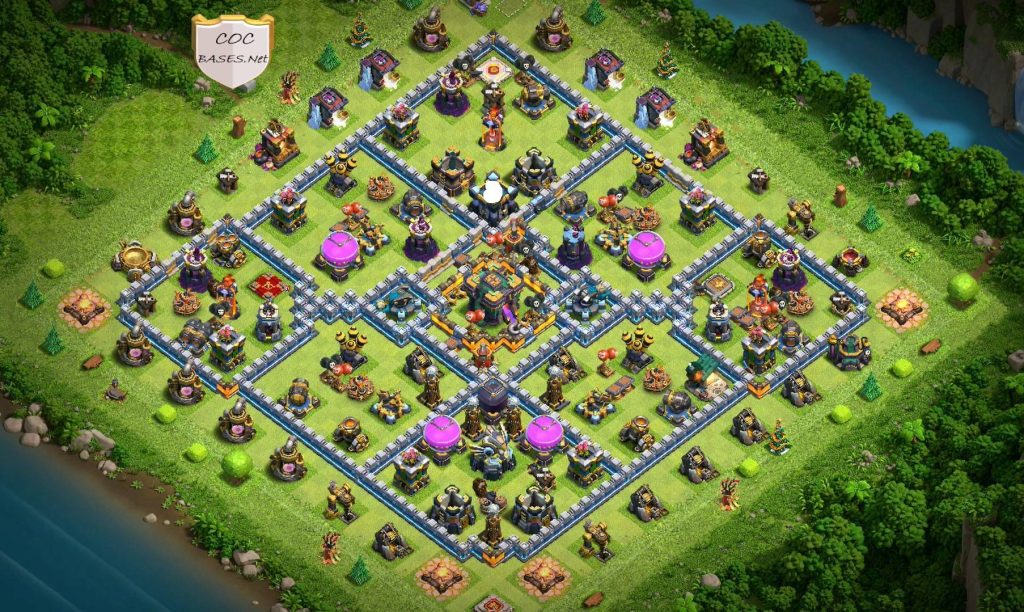 clash of clans th14 farming layout link