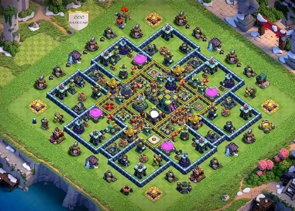 clash of clans th14 hybrid base anti everything