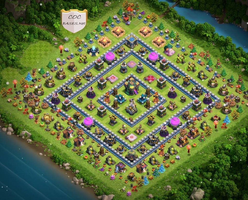 clash of clans th14 hybrid base copy link