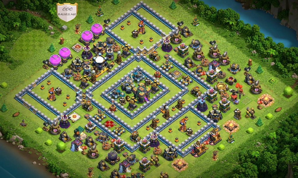 clash of clans th14 trophy layout link