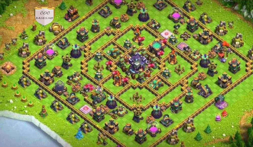 clash of clans th15 layout war anti heroes
