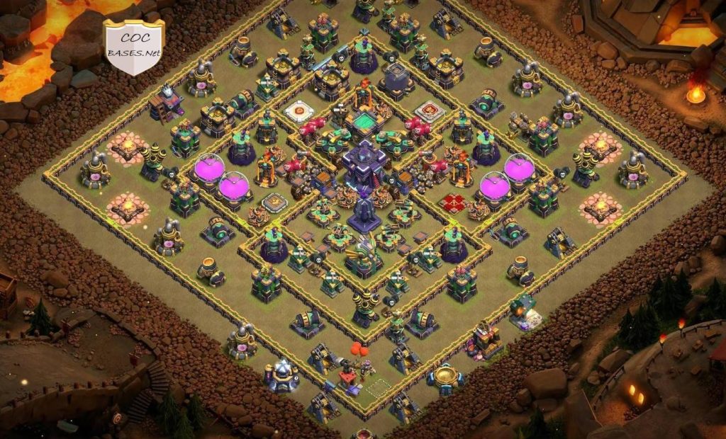 clash of clans th15 trophy base