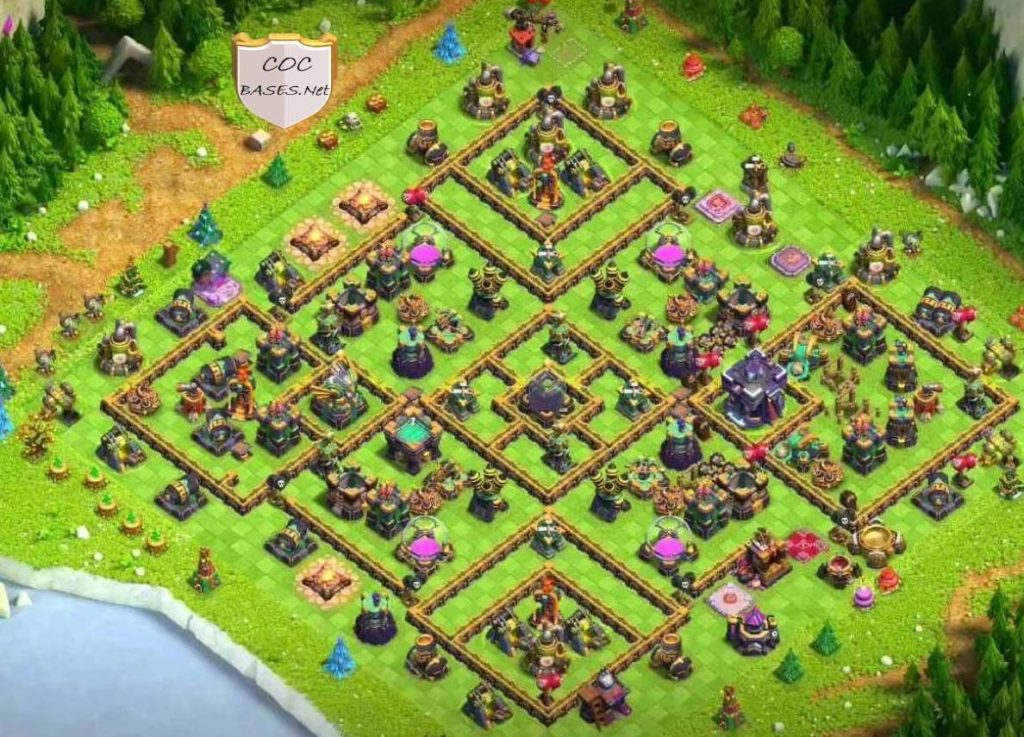 clash of clans th15 trophy base 2023