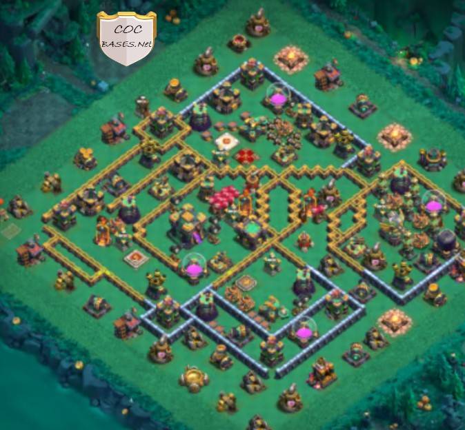 clash of clans town hall 14 hybrid base
