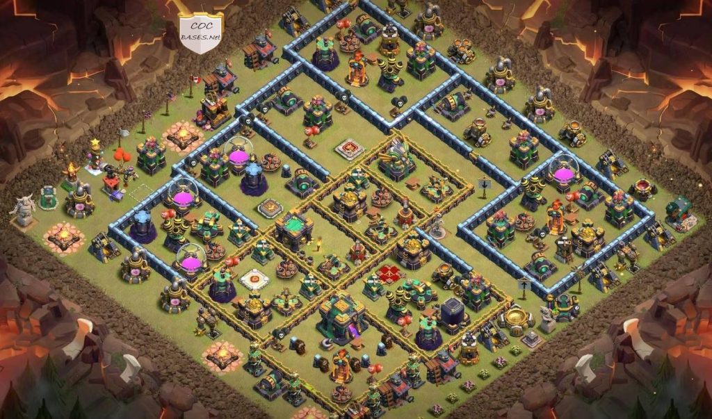 clash of clans town hall 14 war base
