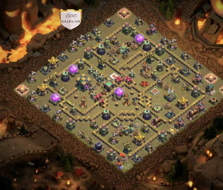 clash of clans town hall 14 war base links with hero pets
