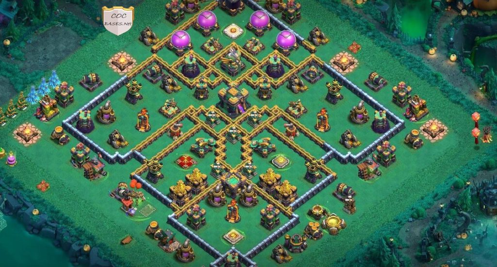 clash of clans trophy push th14 base layout link
