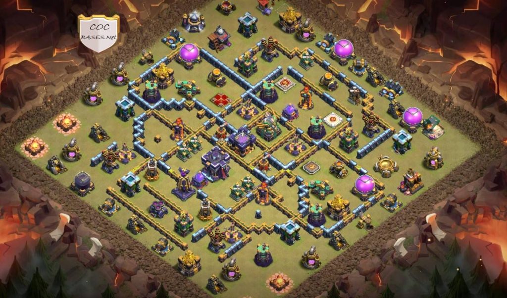clash of clans trophy th15 layout Anti all troops