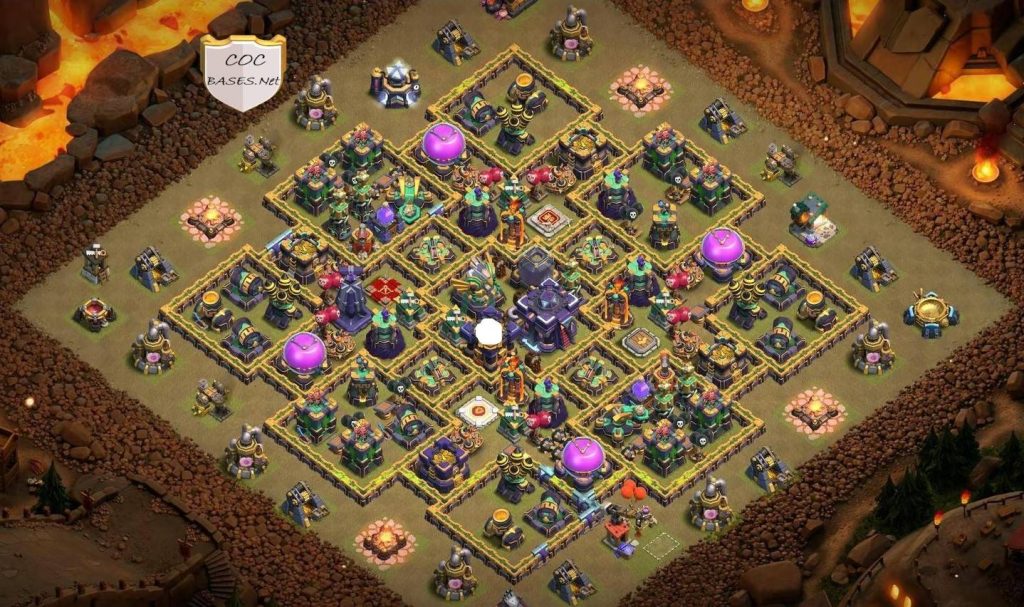 coc trophy push top th15 base Anti lavaloon