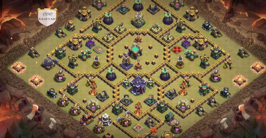 coc trophy push town hall 15 base anti queen walk