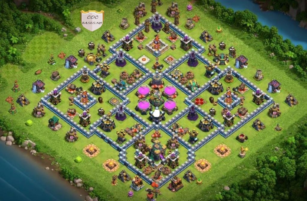 gold and elixir farming protector th14 layout link