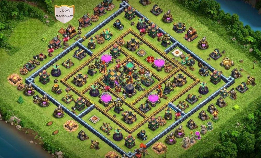 th14 trophy base anti air and ground