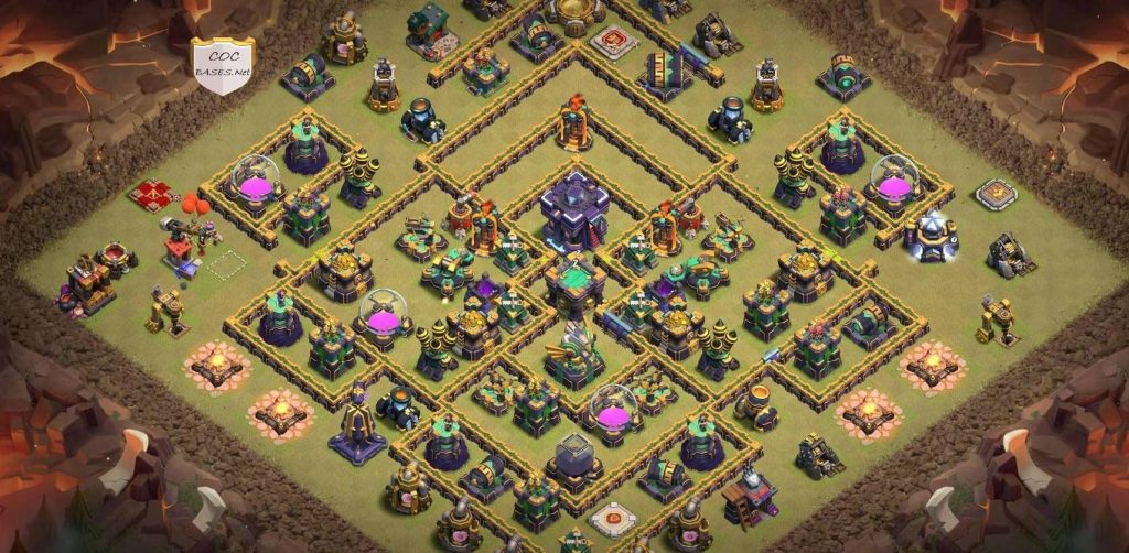 th15 trophy base clan castle center