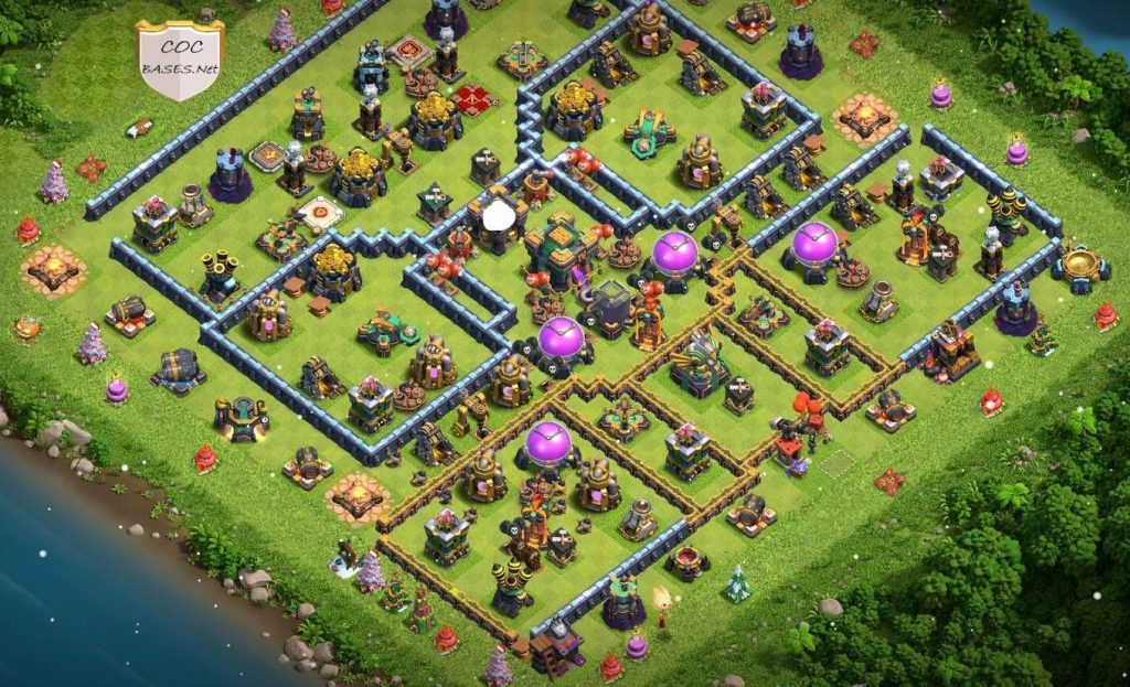 town hall 14 hybrid base with link