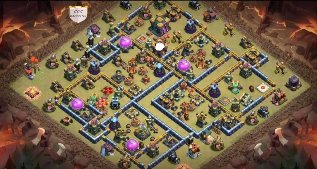 town hall 14 war layout with download link
