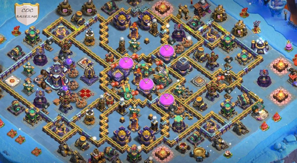 town hall 15 farming base links with hero pets